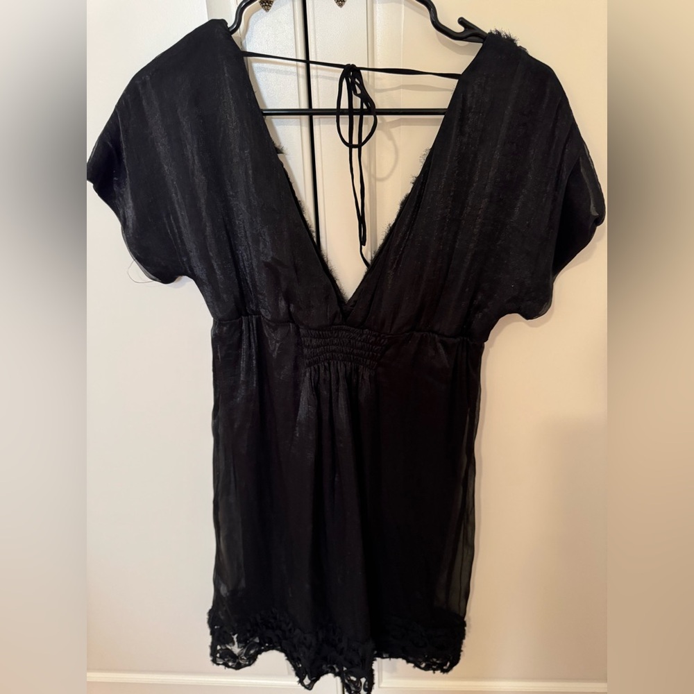 Black Chiffon cocktail dress
